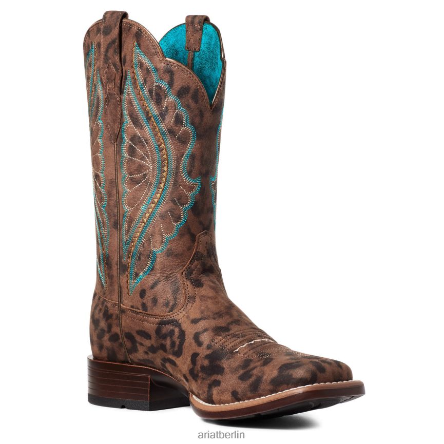 Ariat Primetime-Westernstiefel Frauen P4JJPR2167 verblasster Leopard Schuhwerk