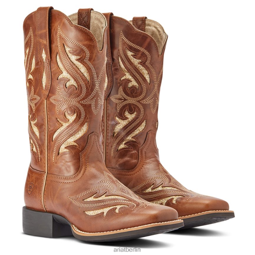 Ariat Round Up Bliss Westernstiefel Frauen P4JJPR2120 Mittagsbräune Schuhwerk
