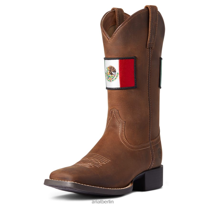 Ariat Round Up Orgullo Mexicano Westernstiefel Frauen P4JJPR2124 Distressed-Braun Schuhwerk