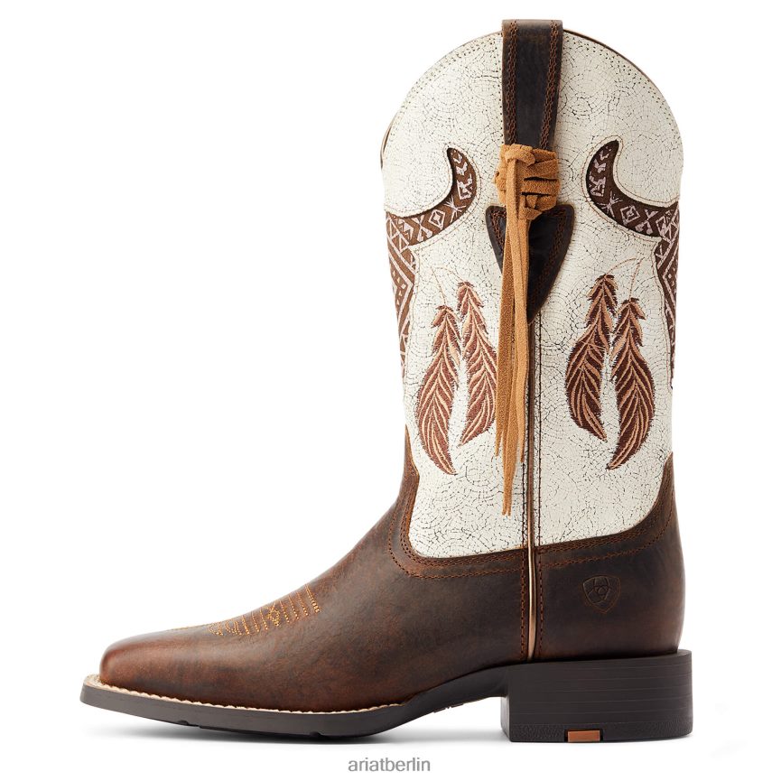 Ariat Round Up Southwest Stretchfit Westernstiefel Frauen P4JJPR2104 scheunenbraun Schuhwerk