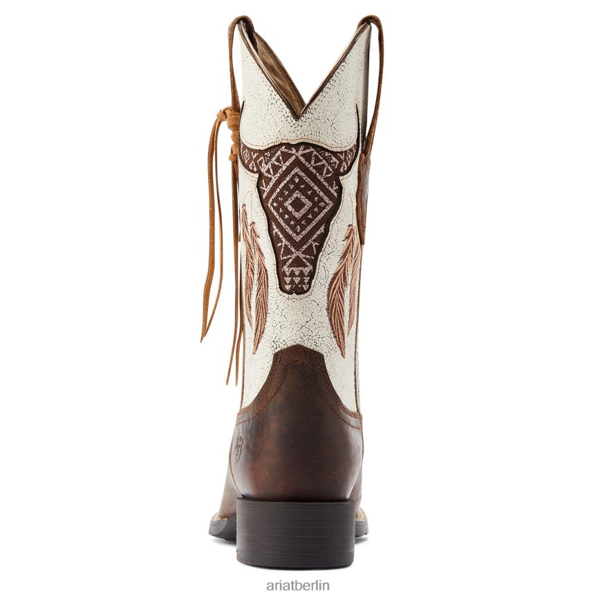 Ariat Round Up Southwest Stretchfit Westernstiefel Frauen P4JJPR2104 scheunenbraun Schuhwerk