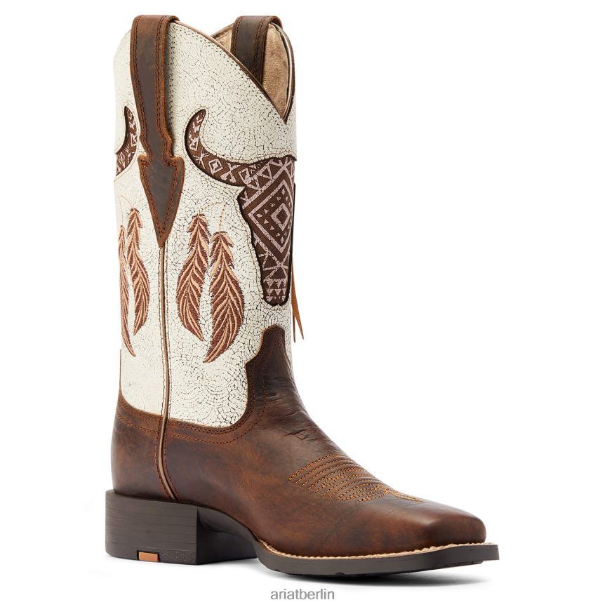 Ariat Round Up Southwest Stretchfit Westernstiefel Frauen P4JJPR2104 scheunenbraun Schuhwerk