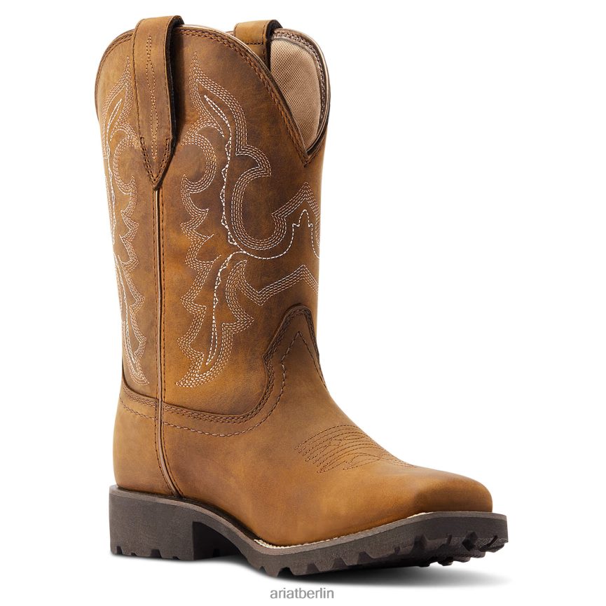 Ariat Unbridled Rancher wasserdichter Westernstiefel Frauen P4JJPR2284 ölige Distressed-Bräune Schuhwerk