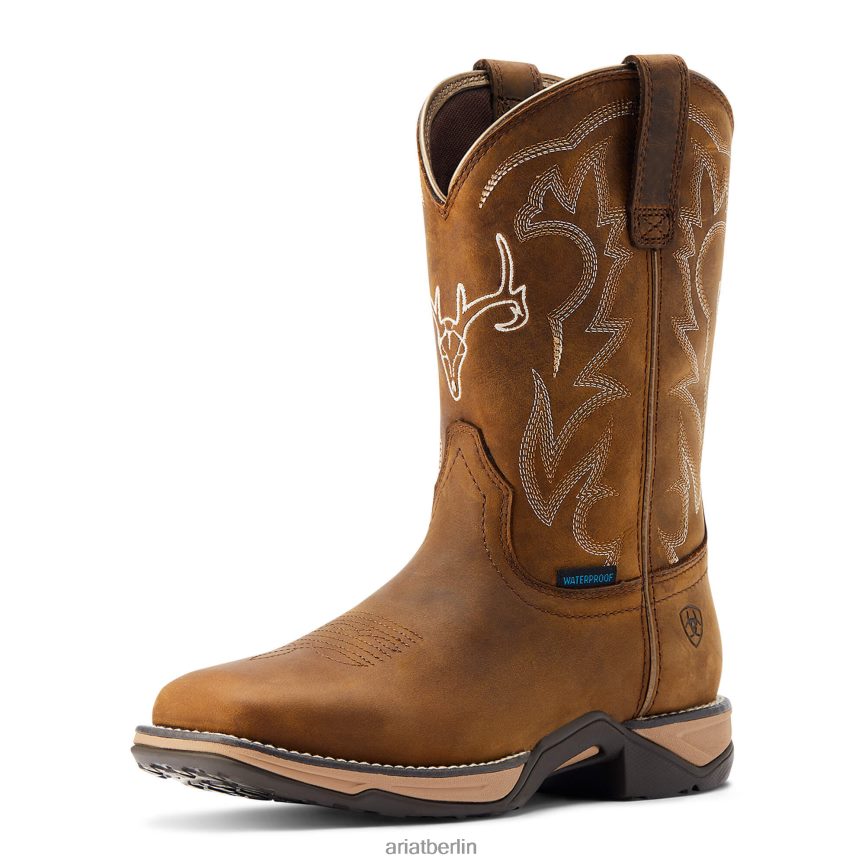 Ariat Wasserdichter Westernstiefel Anthem Deer Frauen P4JJPR2131 Distressed-Braun Schuhwerk