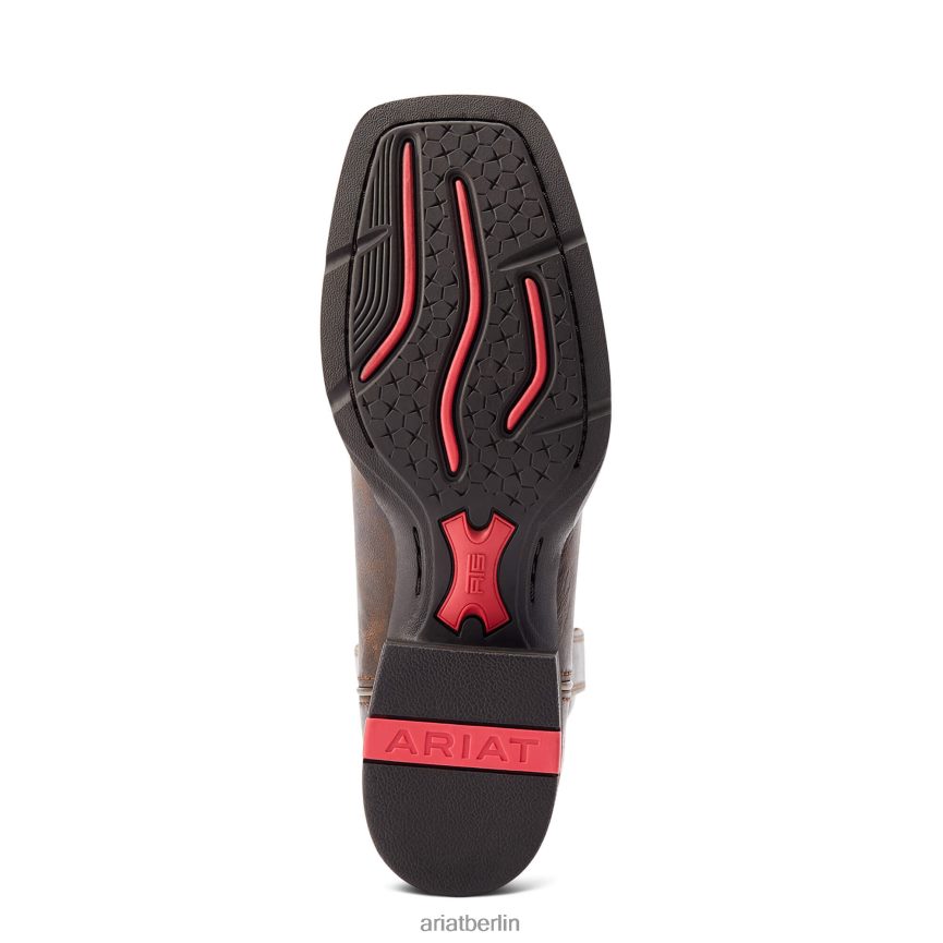 Ariat Westernstiefel mit rundem Reißverschluss hinten Frauen P4JJPR2278 getragener Mokka Schuhwerk