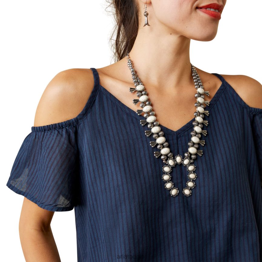 Ariat Dolly-Top Frauen P4JJPR3292 Mitternachtsmarine Spitzen