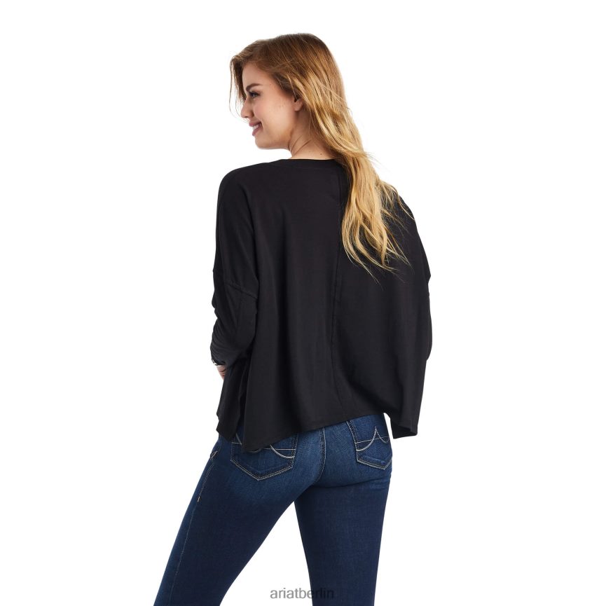 Ariat Dschungelkönigin-Top Frauen P4JJPR3239 Schwarz Spitzen