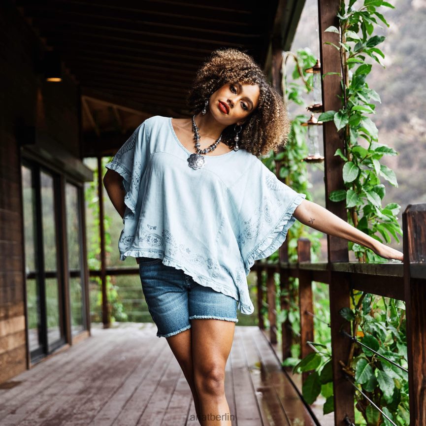 Ariat Eden oben Frauen P4JJPR2852 helles Jeansblau Spitzen