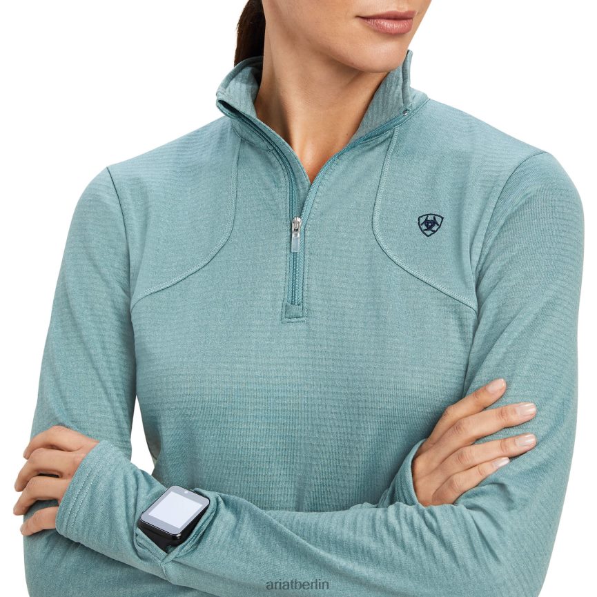 Ariat Baselayer mit Gittermuster und 1/4-Reißverschluss Frauen P4JJPR3282 Arktis Spitzen