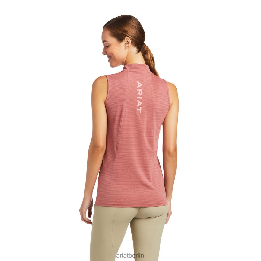 Ariat Hailey 1/4-Reißverschluss-Baselayer Frauen P4JJPR3069 antikes Rubin Spitzen