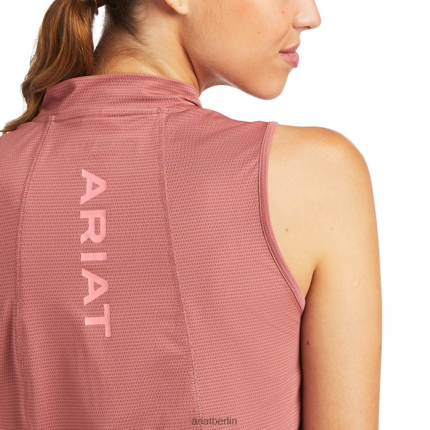 Ariat Hailey 1/4-Reißverschluss-Baselayer Frauen P4JJPR3069 antikes Rubin Spitzen