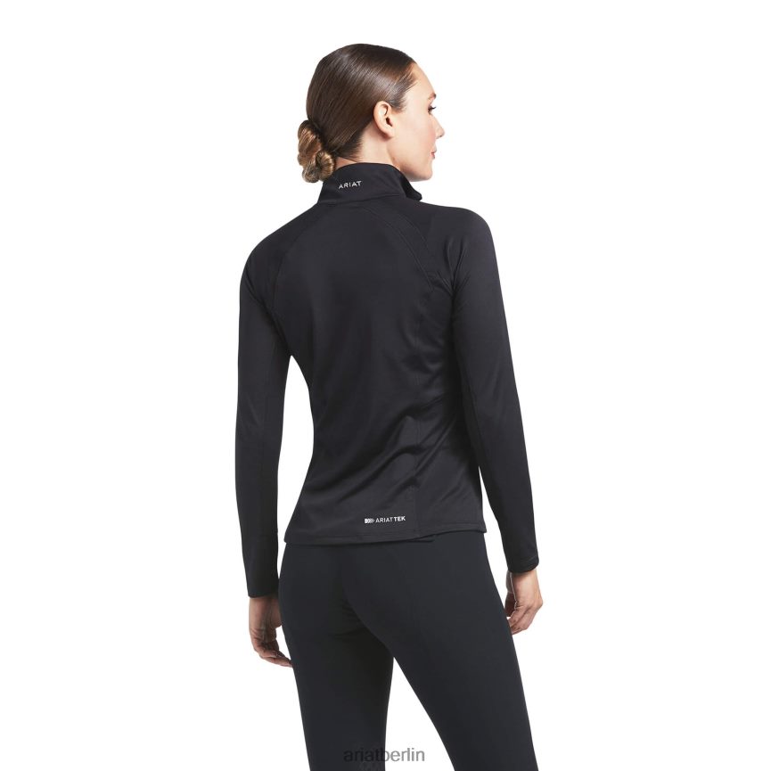 Ariat Sunstopper 2.0 Baselayer mit 1/4-Reißverschluss Frauen P4JJPR2870 Schwarz Spitzen