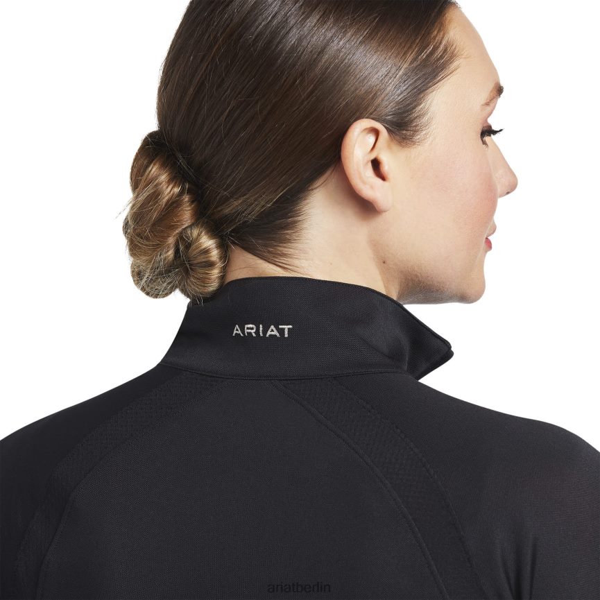 Ariat Sunstopper 2.0 Baselayer mit 1/4-Reißverschluss Frauen P4JJPR2870 Schwarz Spitzen