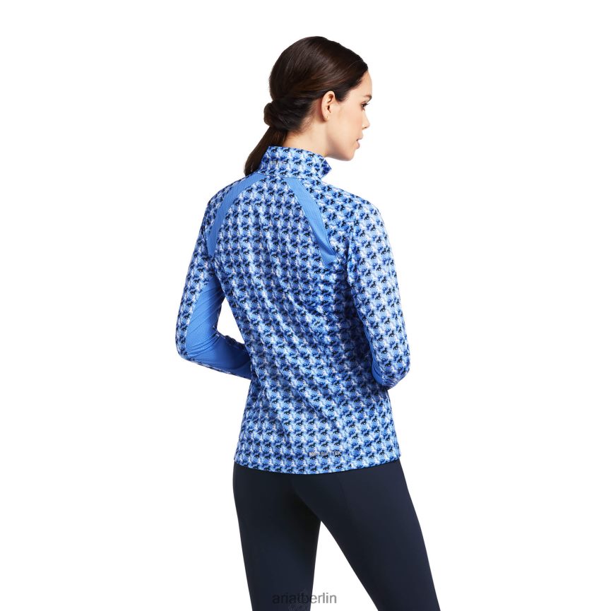 Ariat Sunstopper 2.0 Baselayer mit 1/4-Reißverschluss Frauen P4JJPR2924 Reykjavik Ditsy Horse Spitzen