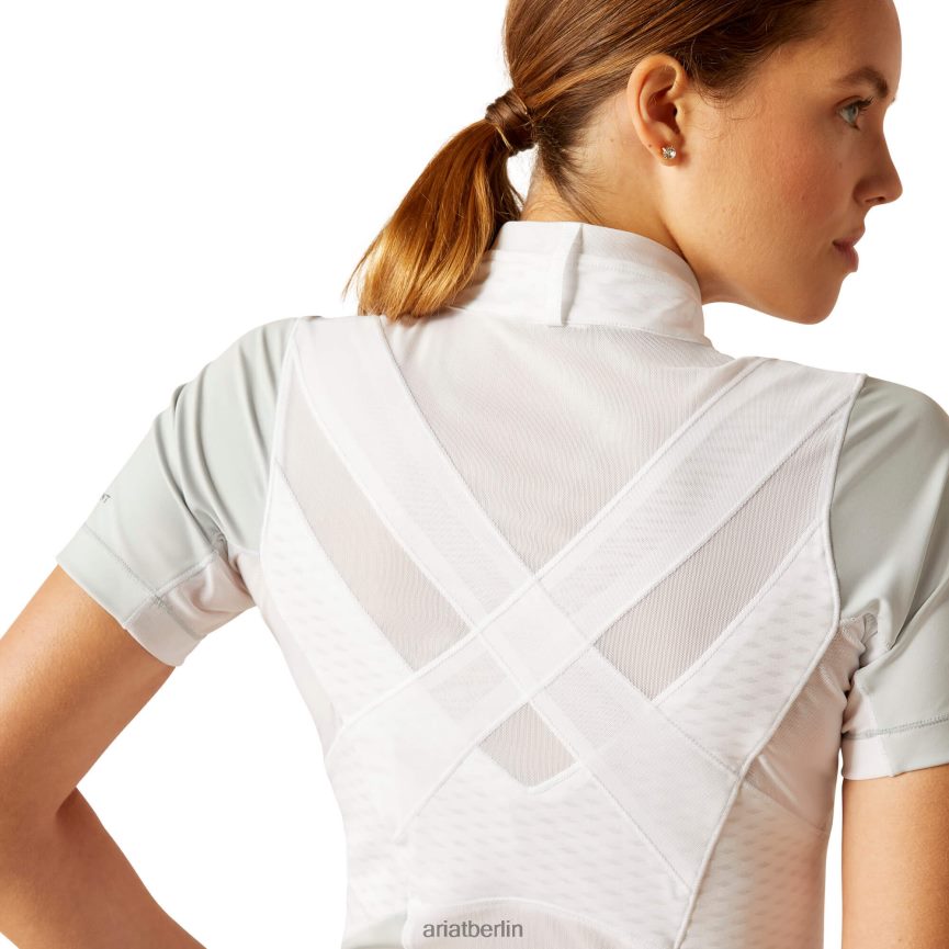 Ariat Ascent-Turniershirt Frauen P4JJPR3686 perlgrau Spitzen