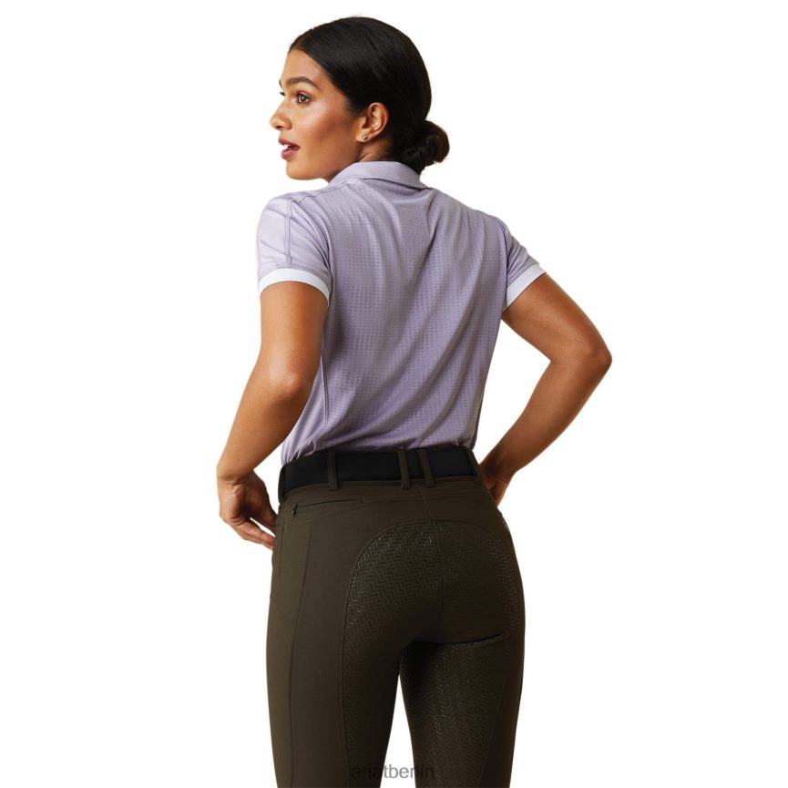 Ariat Bandera Poloshirt mit 1/4-Reißverschluss Frauen P4JJPR3138 Erbstück Flieder Spitzen