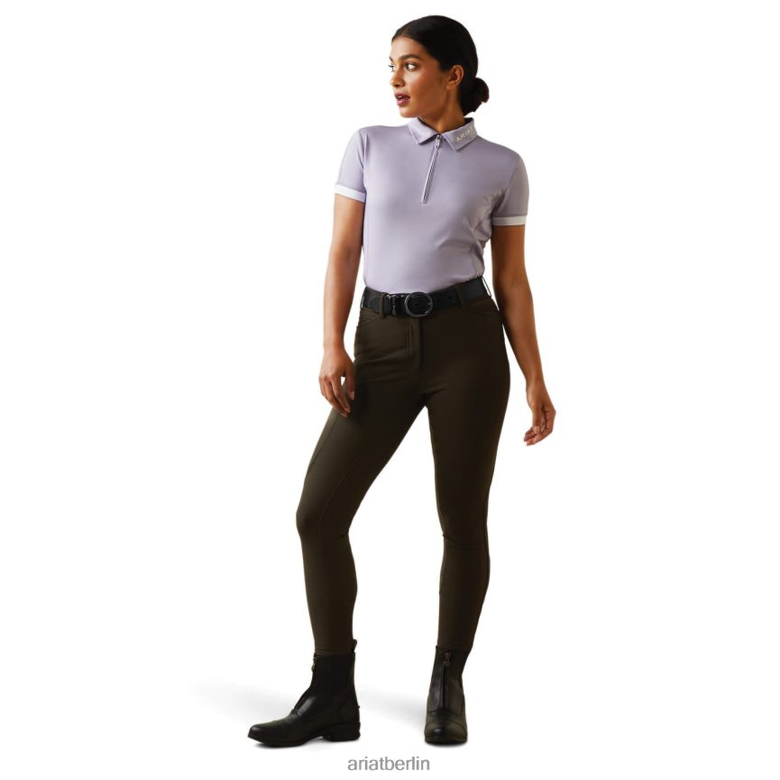 Ariat Bandera Poloshirt mit 1/4-Reißverschluss Frauen P4JJPR3138 Erbstück Flieder Spitzen