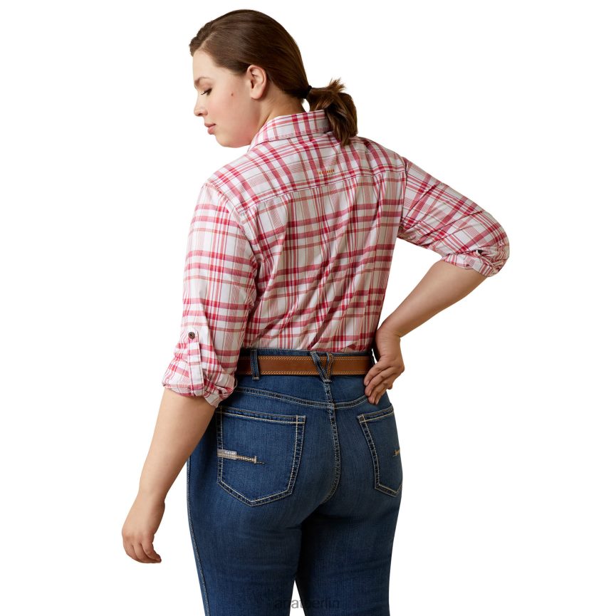 Ariat Bewehrungsstahl-Arbeitshemd aus robustem Durastretch Frauen P4JJPR2960 Kirschen Julibee kariert Spitzen