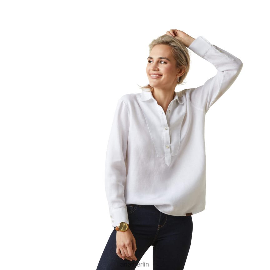 Ariat Cazadero-Bluse Frauen P4JJPR2761 Weiß Spitzen