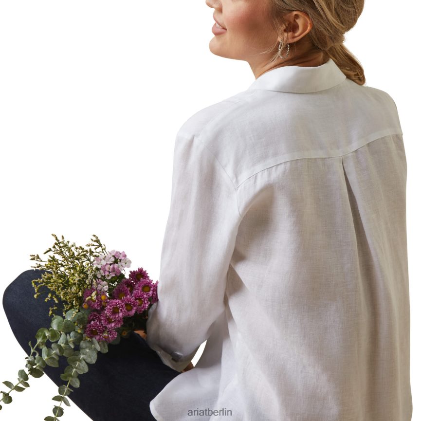 Ariat Cazadero-Bluse Frauen P4JJPR2761 Weiß Spitzen