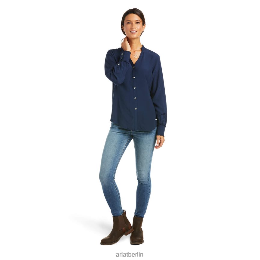 Ariat Clara-Bluse Frauen P4JJPR3154 Marine Spitzen
