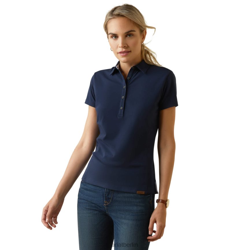 Ariat Cloverdale-Polo Frauen P4JJPR3248 Marine Spitzen