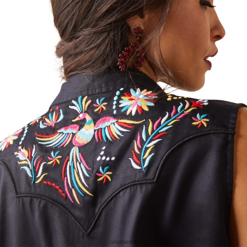 Ariat Connie-Shirt Frauen P4JJPR2823 Schwarz Spitzen