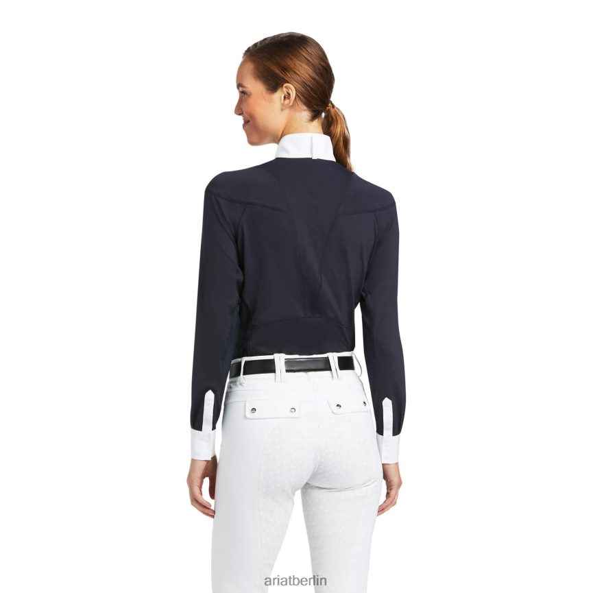 Ariat Kastanienbraunes Turniershirt Frauen P4JJPR3698 Marineblau anzeigen Spitzen