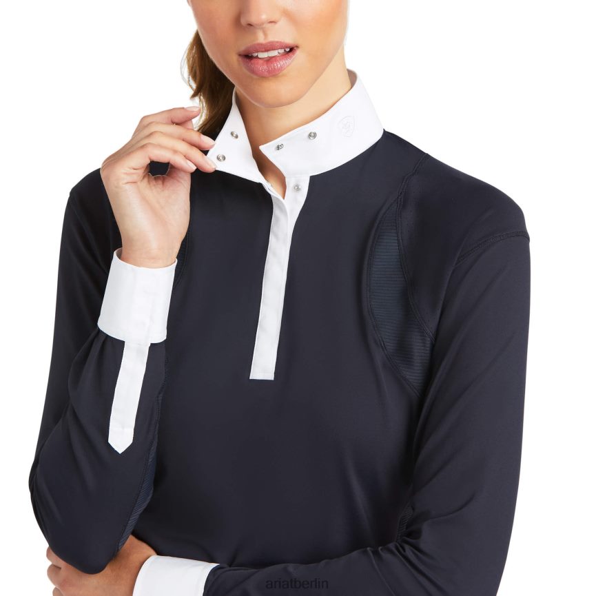 Ariat Kastanienbraunes Turniershirt Frauen P4JJPR3698 Marineblau anzeigen Spitzen