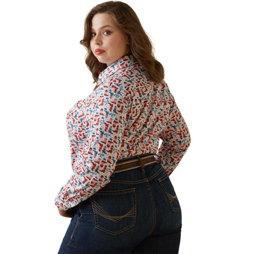 Ariat Knitterfreies Kirby-Stretchhemd Frauen P4JJPR2836 Blazin-Stiefel Spitzen