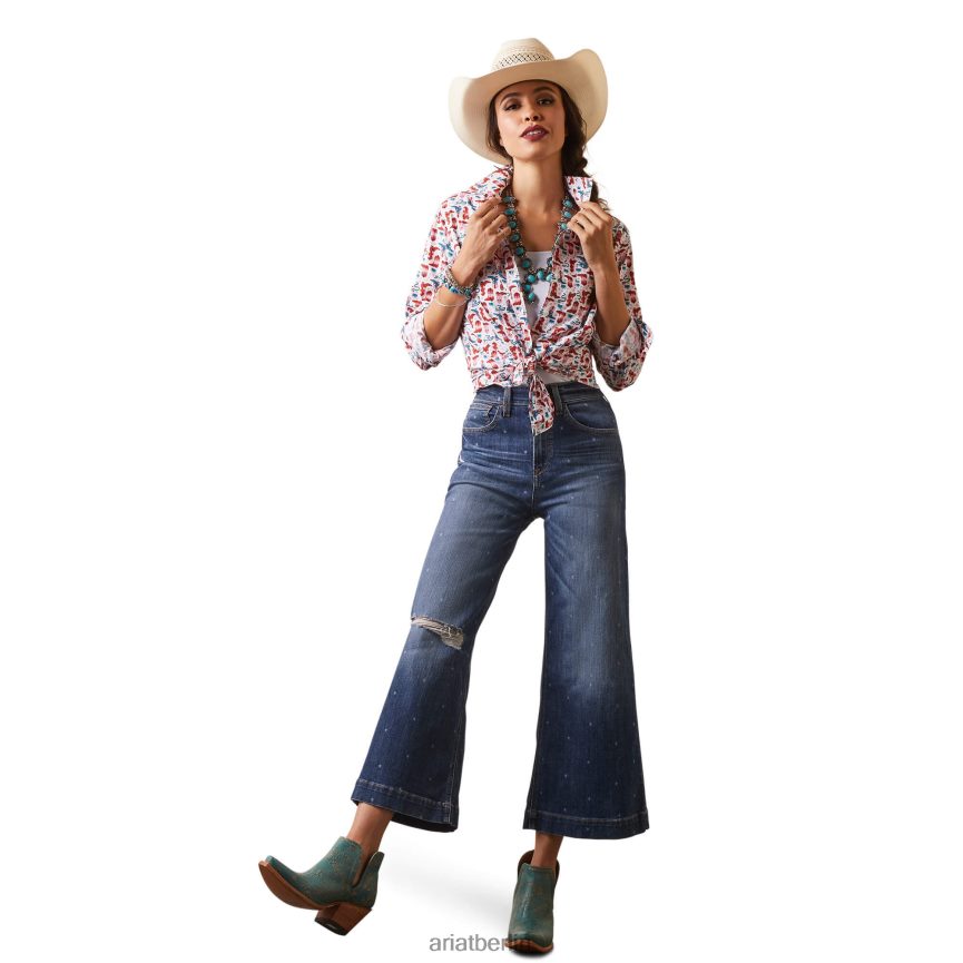 Ariat Knitterfreies Kirby-Stretchhemd Frauen P4JJPR2836 Blazin-Stiefel Spitzen