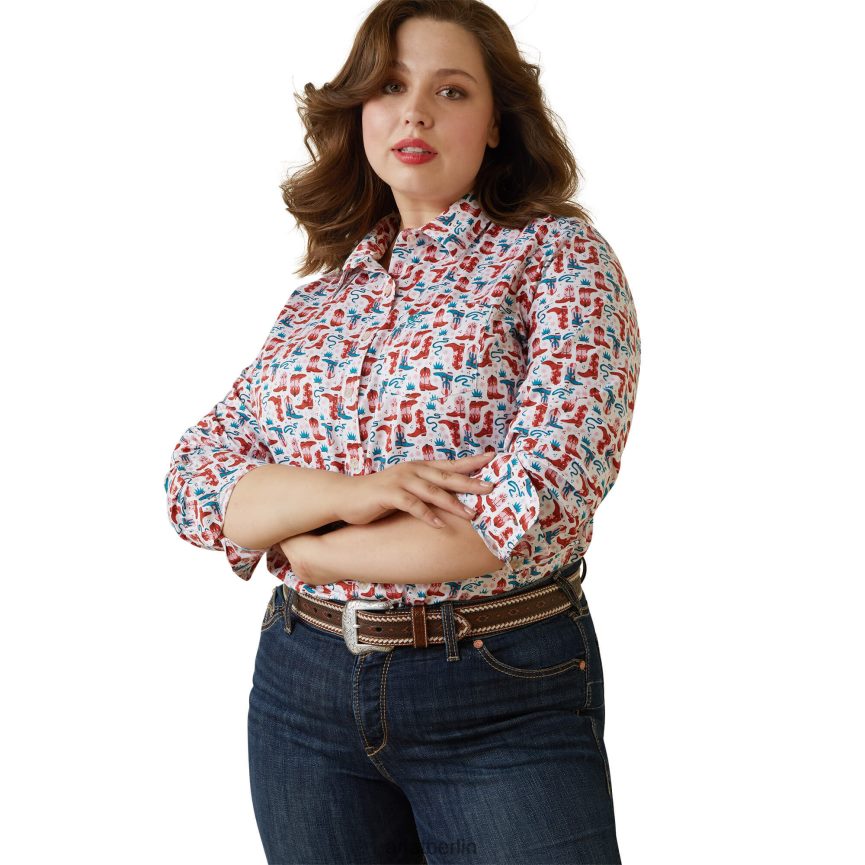 Ariat Knitterfreies Kirby-Stretchhemd Frauen P4JJPR2836 Blazin-Stiefel Spitzen