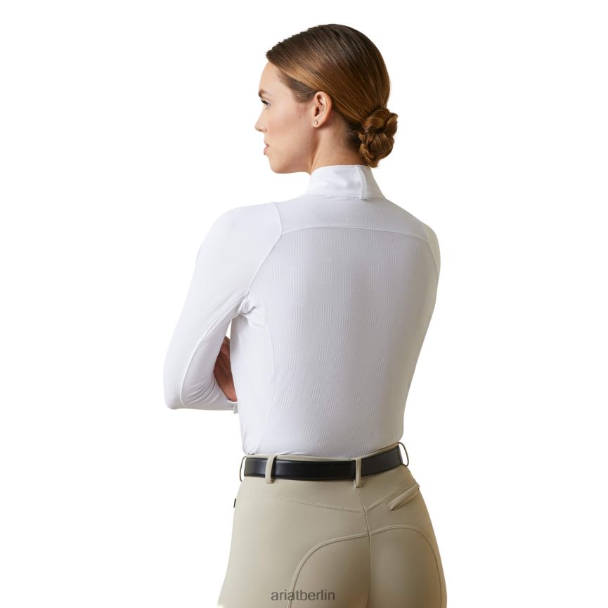 Ariat Luxuriöses Turniershirt Frauen P4JJPR3678 Weiß Spitzen