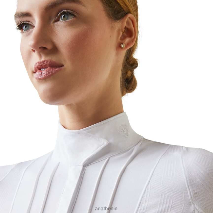Ariat Luxuriöses Turniershirt Frauen P4JJPR3678 Weiß Spitzen