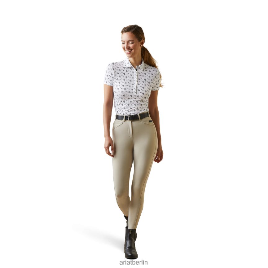 Ariat Motiv-Polo Frauen P4JJPR3229 Weißes Ditsy Spitzen