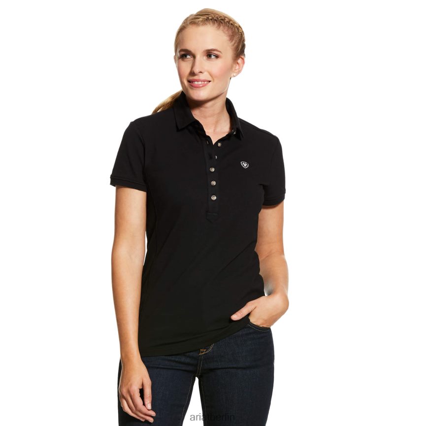 Ariat Prix ​​2.0 Polo Frauen P4JJPR3084 Schwarz Spitzen