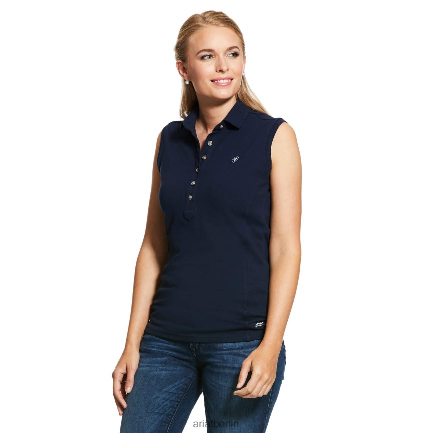 Ariat Prix ​​2.0 Polo Frauen P4JJPR3257 Marine Spitzen