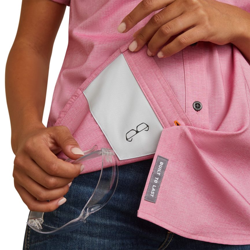 Ariat Robustes Venttek Durastretch-Arbeitshemd aus Bewehrungsstahl Frauen P4JJPR2939 Kirschjubiläum Spitzen