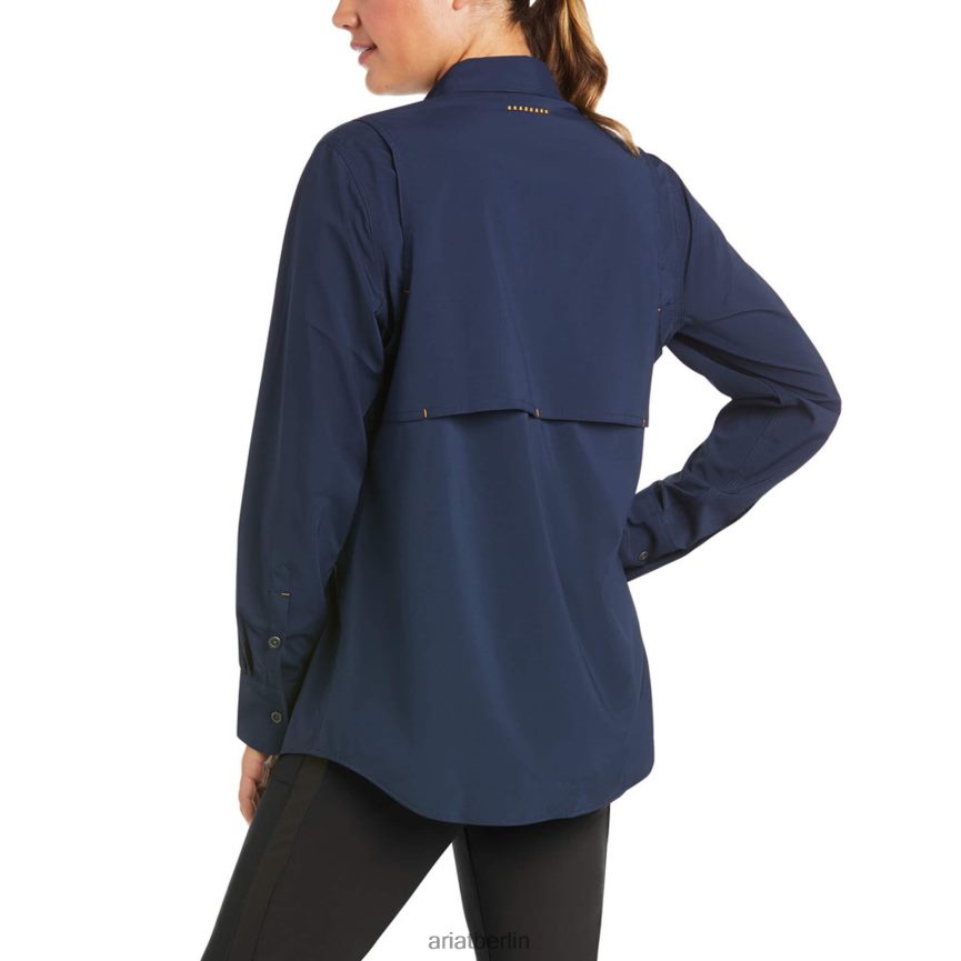Ariat Robustes Venttek Durastretch-Arbeitshemd aus Bewehrungsstahl Frauen P4JJPR3060 Marine Spitzen
