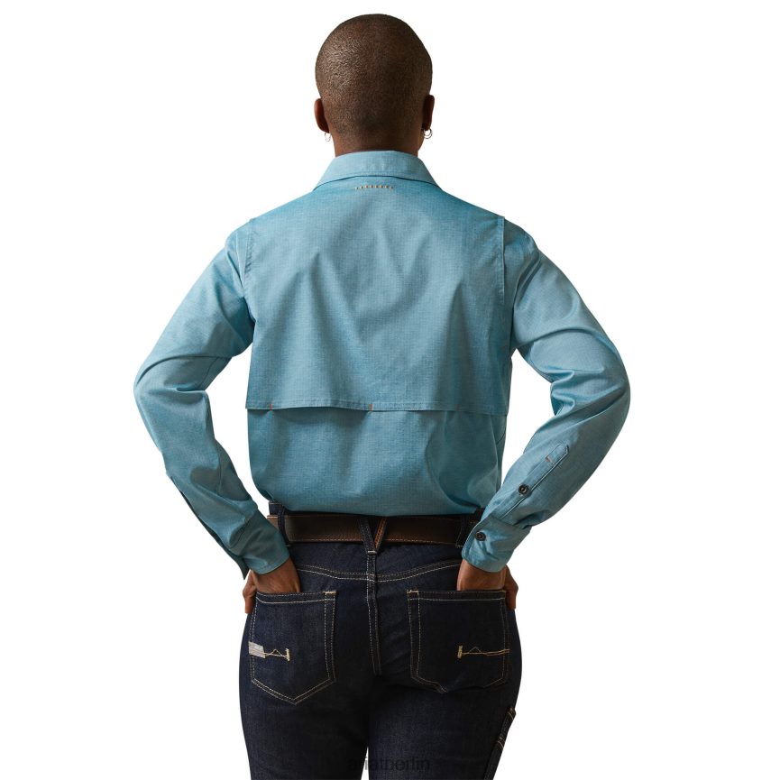 Ariat Robustes Venttek Durastretch-Arbeitshemd aus Bewehrungsstahl Frauen P4JJPR3102 Ritterspornheide Spitzen