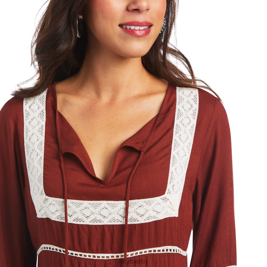 Ariat San Felipe Tunika Frauen P4JJPR3202 gerösteter Rotbrauner Spitzen