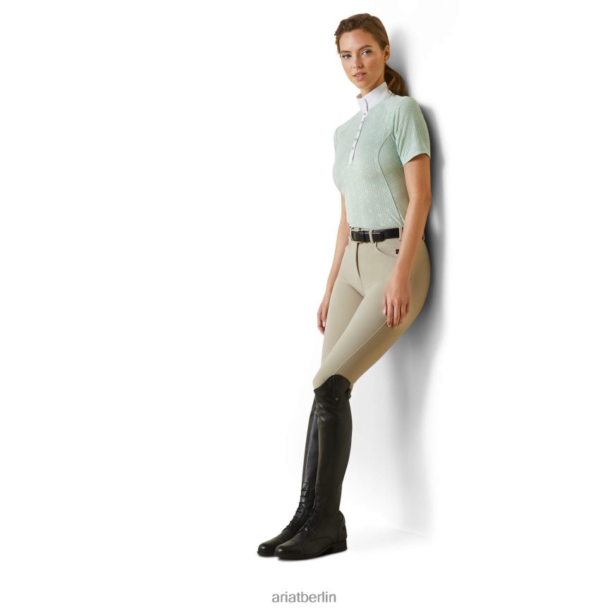 Ariat Showstopper-Turniershirt Frauen P4JJPR3653 Aquaschaum Spitzen
