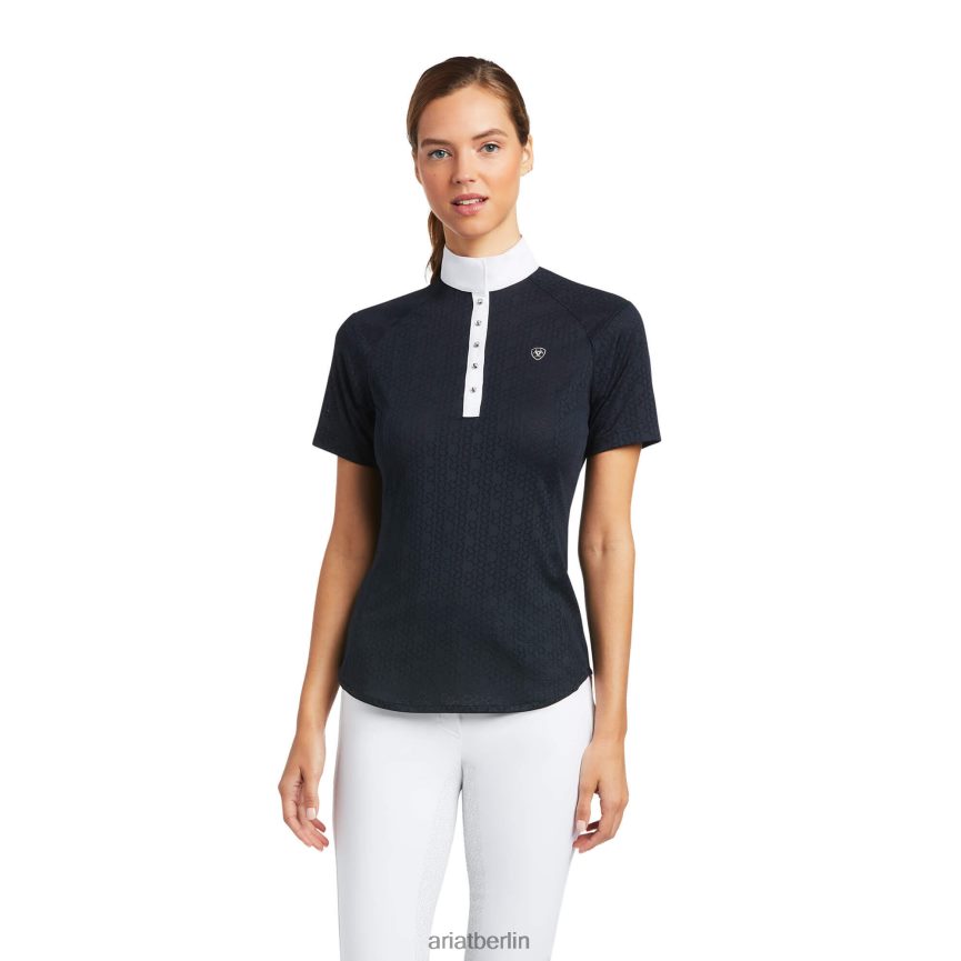 Ariat Showstopper-Turniershirt Frauen P4JJPR3687 Marineblau anzeigen Spitzen