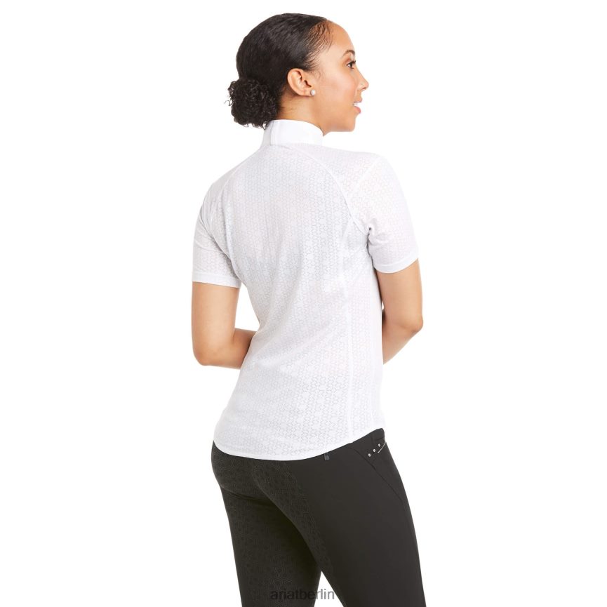 Ariat Showstopper-Turniershirt Frauen P4JJPR3688 Weiß Spitzen