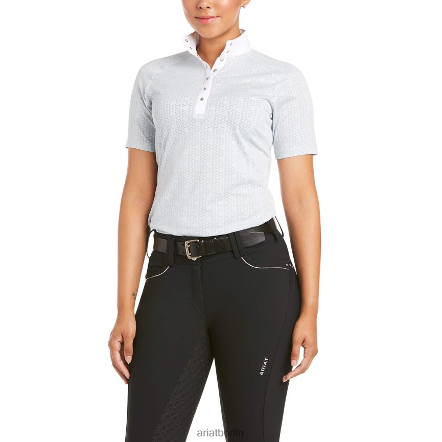 Ariat Showstopper-Turniershirt Frauen P4JJPR3696 perlgrau Spitzen