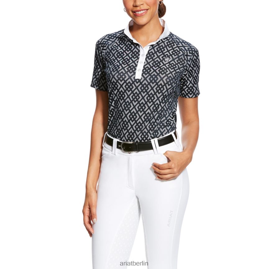 Ariat Showstopper-Turniershirt Frauen P4JJPR3702 dunkelster Saphir Spitzen
