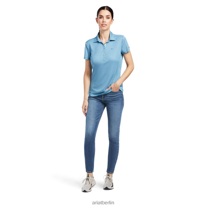 Ariat Talent-Polo Frauen P4JJPR3112 Sachsenblau Spitzen