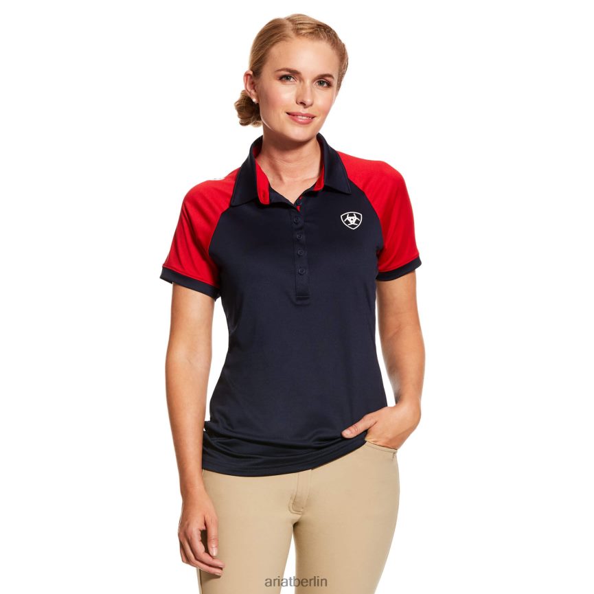 Ariat Team 3.0 Polo Frauen P4JJPR3222 Marine Spitzen