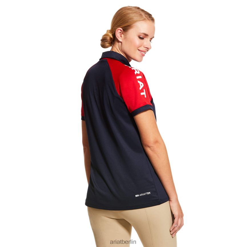 Ariat Team 3.0 Polo Frauen P4JJPR3222 Marine Spitzen