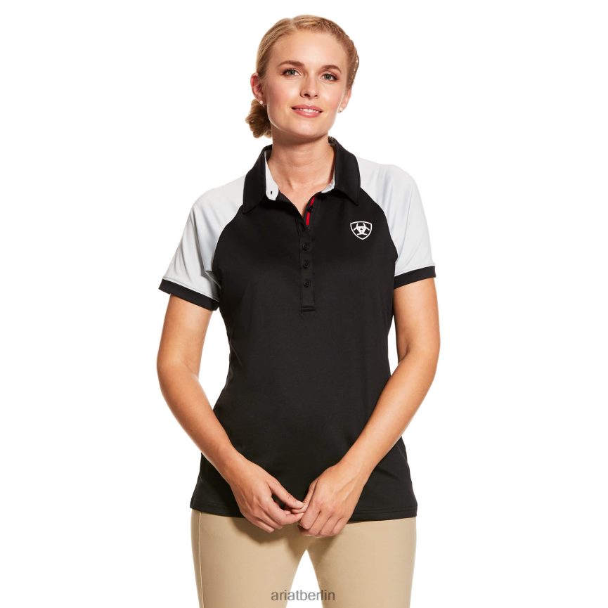 Ariat Team 3.0 Polo Frauen P4JJPR3260 Schwarz Spitzen